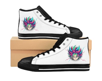 Kleurrijke Anime Warrior Head-sneakers | Hoge schoenen