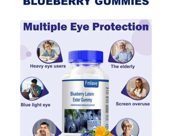 Blueberry Lutein Ester Vegan Gummies: Eye Health & Vision Support