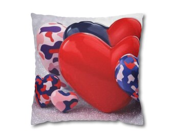 Spun Polyester Square Pillowcase