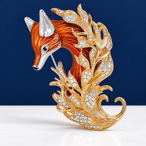 Vintage Fox Brooch - Etsy