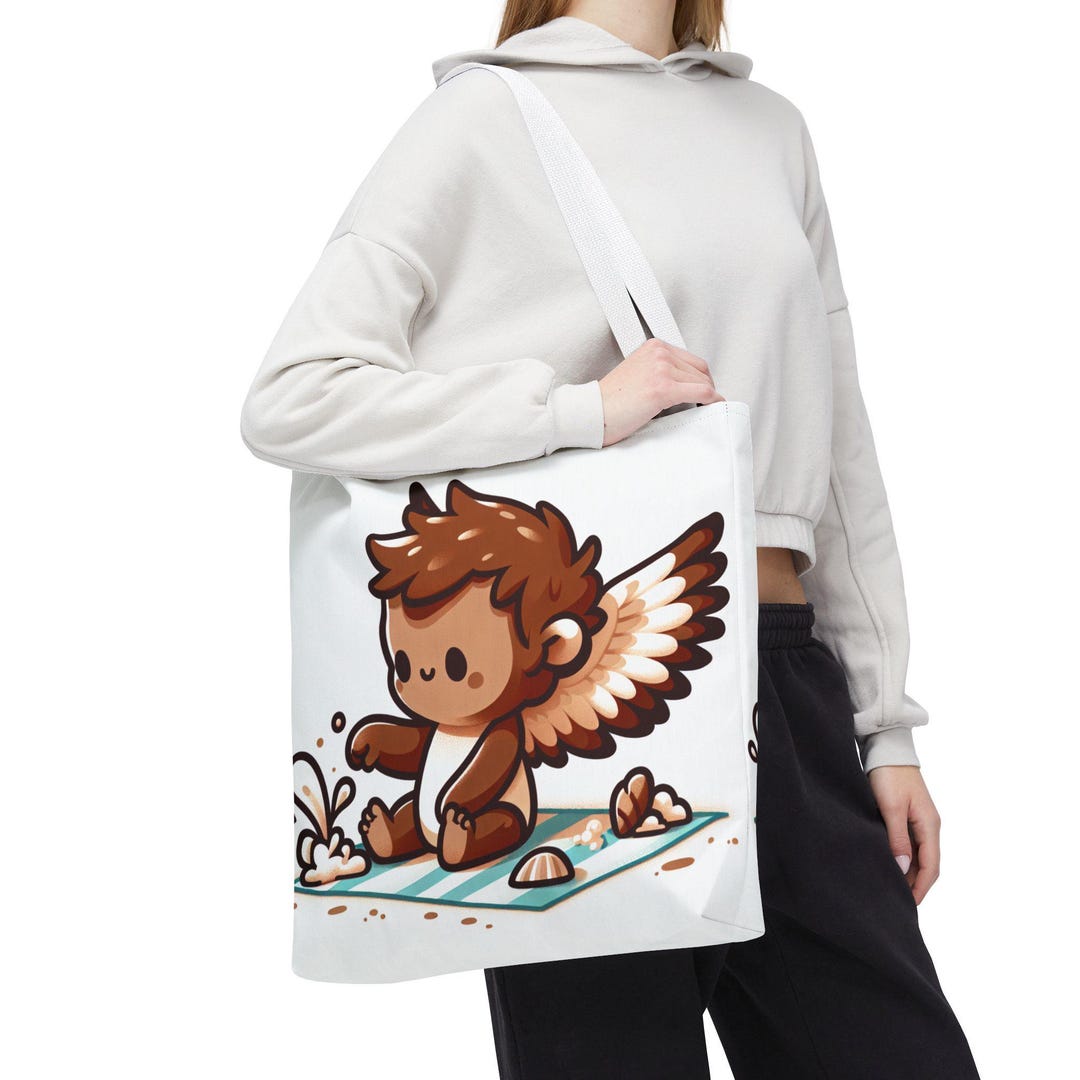 Cartoon Angel Kids Tote Bag: Whimsical Eco-friendly Gift - Etsy