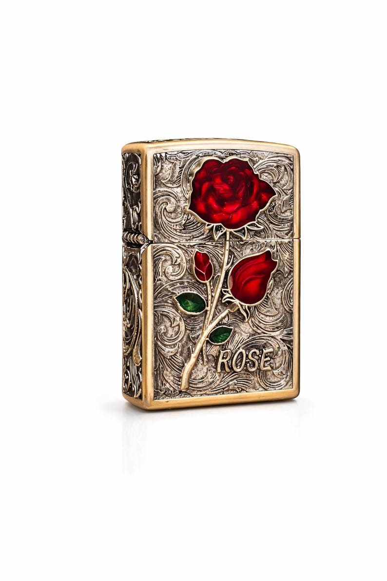 Vintage Rose Kerosene Lighter Special (Rare Collectible) — Limited Qty (Only 4 Each Available!) afbeelding 8