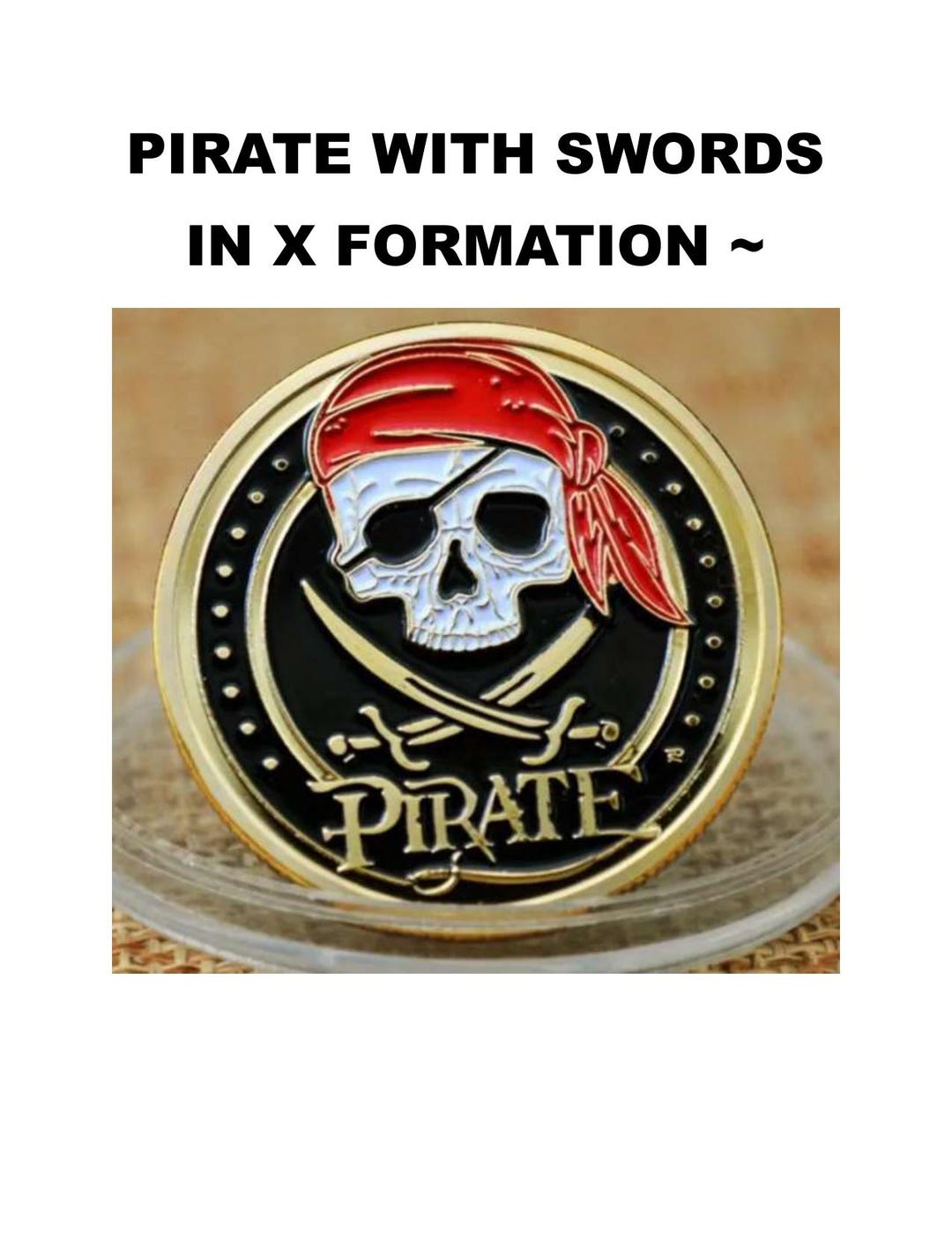 その他 SECRET BASE SKULL PIRATE GOLDEN WEEK2007 Pirate Skull Coin: Gold & Silver Alloy, Red Bandana - Nautical