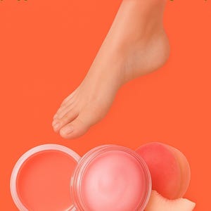 Crema per i piedi all&#39;olio di pesca e squalano / Trattamento idratante per piedi secchi, screpolati e cenerini