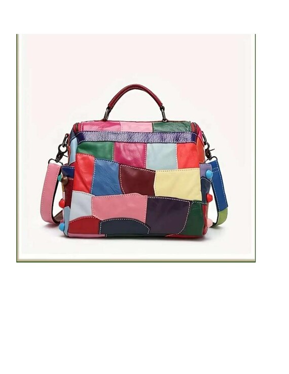 Handmade Multi-Color Gumball Patchwork Quilted Cr… - image 2