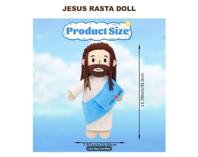 Featured listing image: Rasta Jesus Plush Doll