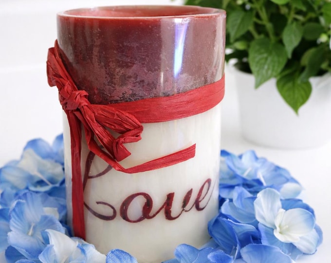 Featured listing image: Incredibly Scented and Large - Cranberry Scented Love Candle