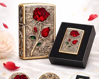 Encendedor de queroseno vintage Rose especial (objeto de colección raro): cantidad limitada (¡solo hay 4 de cada uno disponibles!)