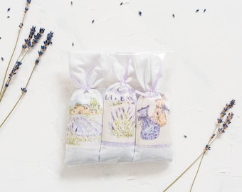 Lavender Drawer Sachets, Perfectly Provence White,  Lavender Gifts, Handmade in Canada, French Lavender, Scented Sachets