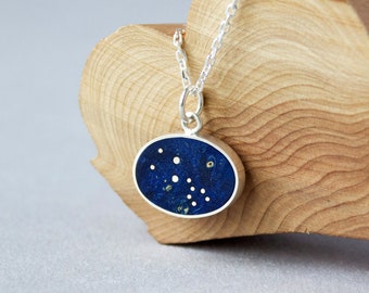 Personalized constellation necklace, Taurus horoscope necklace, Zodiac sign gift, Galaxy necklace for birthday gift for her