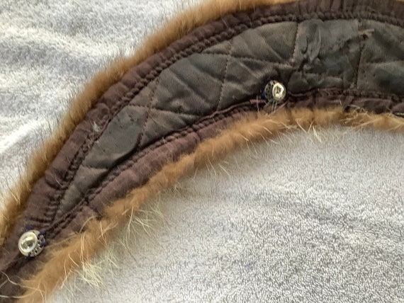 Fur collar with attached snap/pin, raccoon - image 9