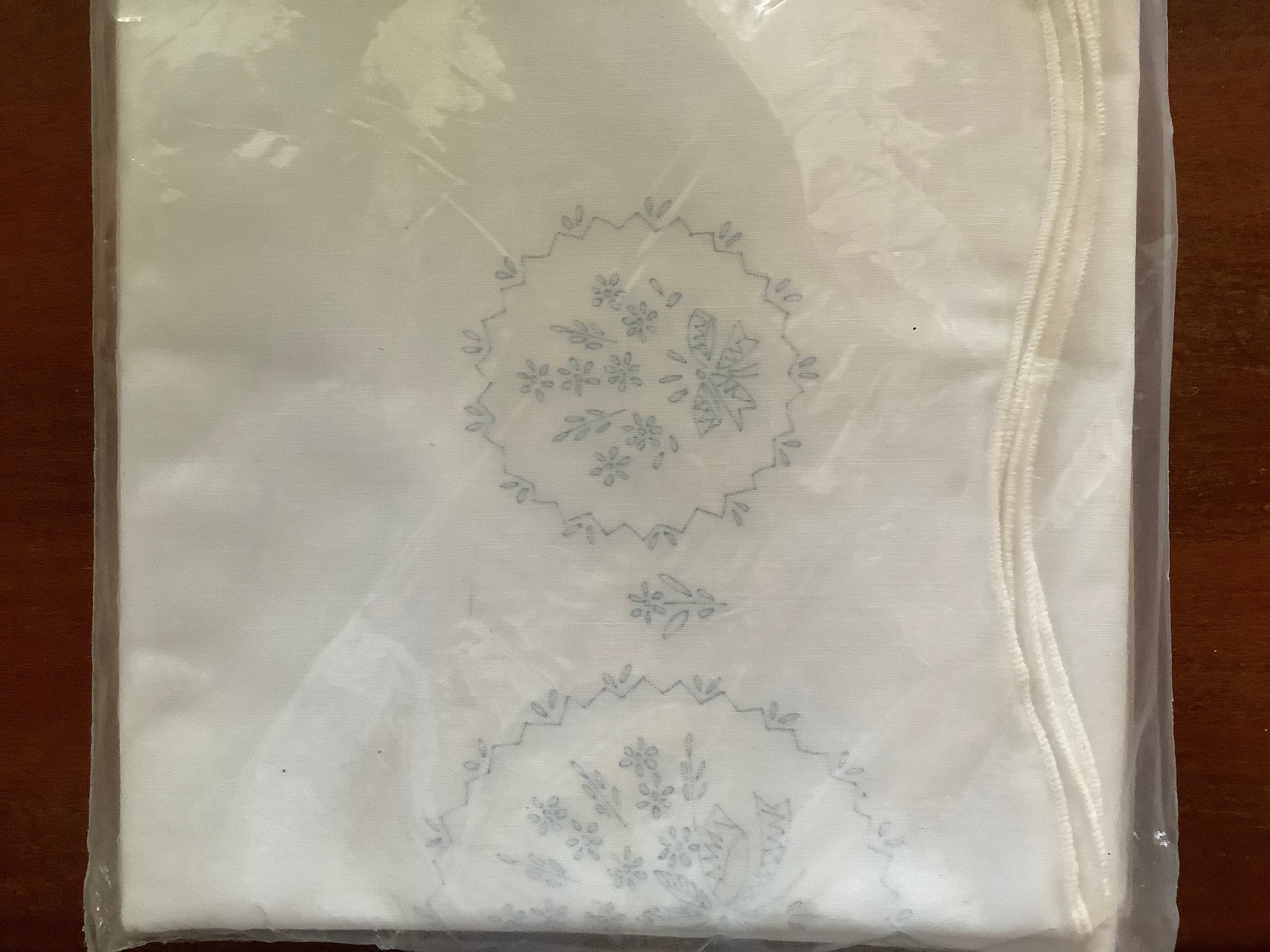 Merribee Vintage Stamped Pillow Case Set, From Pillow Tubing, Cotton/polyester Blend Etsy