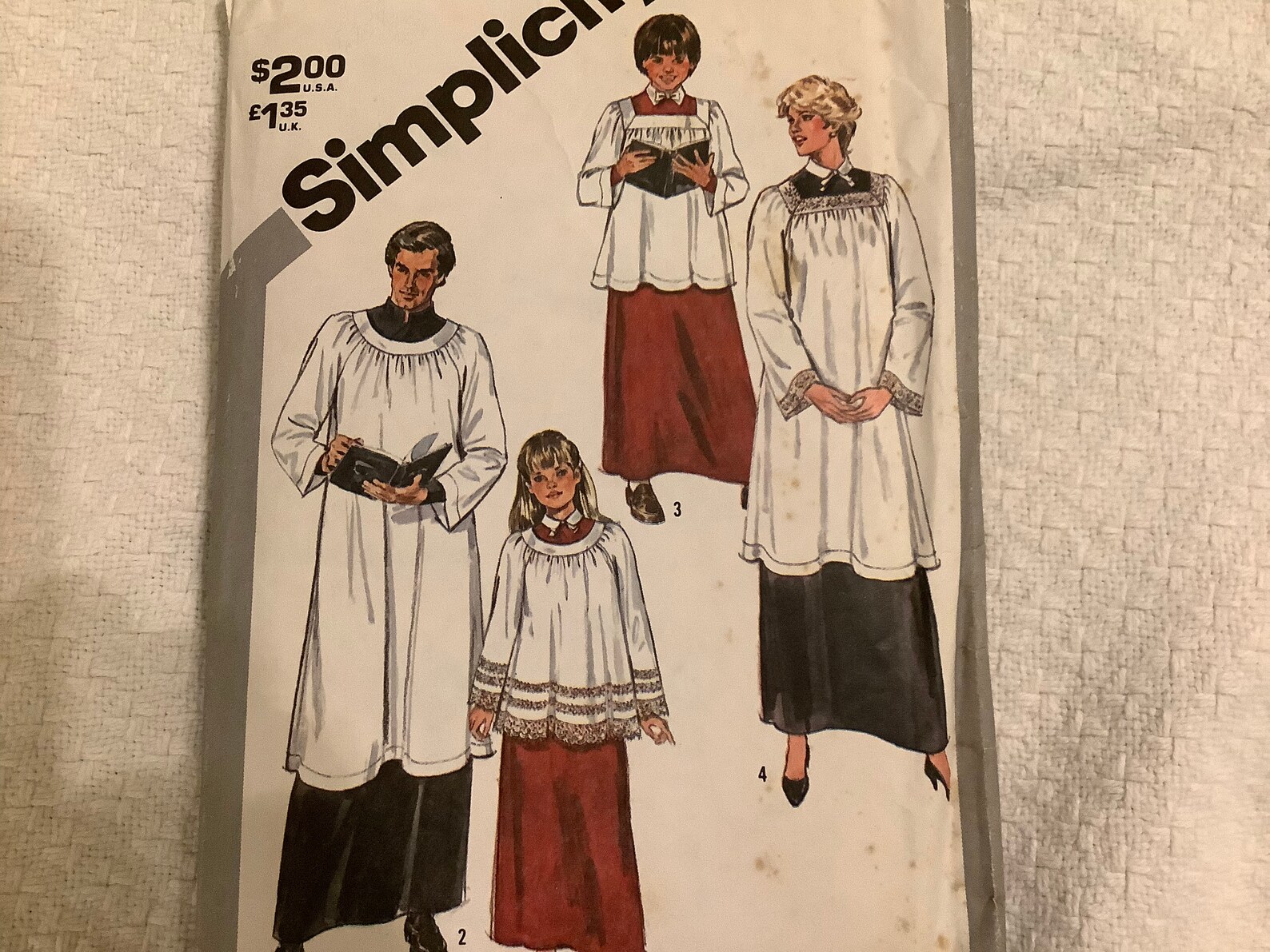 Simplicity 5723 choir robe pattern size small bust or chest Etsy