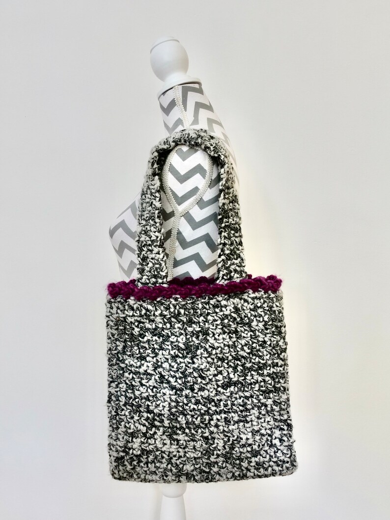 Handmade Fully Lined Crocheted Bag image 1