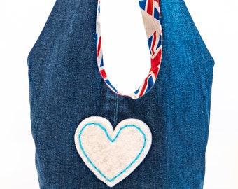 Denim Bucket Tote | Canvas Bag | Tote Bag | Shopping Bag | Unique