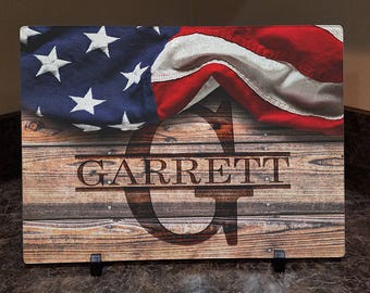 Personalized Patriotic Cutting Board