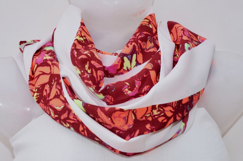 White Personalized Women Soft Chiffon Indian Print Scarf Etsy