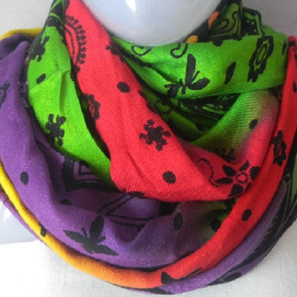 ON SALE: Carry design Polka dots Scarf, Colourful Stole, Butterfly Print Designer Scarf, Scarves,Bollywood Wedding scarf,African head wrap