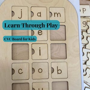 CVC board svg, flisat insert, trofast insert, montessori learning, word building