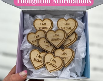 Kids Affirmations SVG, Affirmation Hearts, Self love for kids, Laser Cut Files (Digital Download)