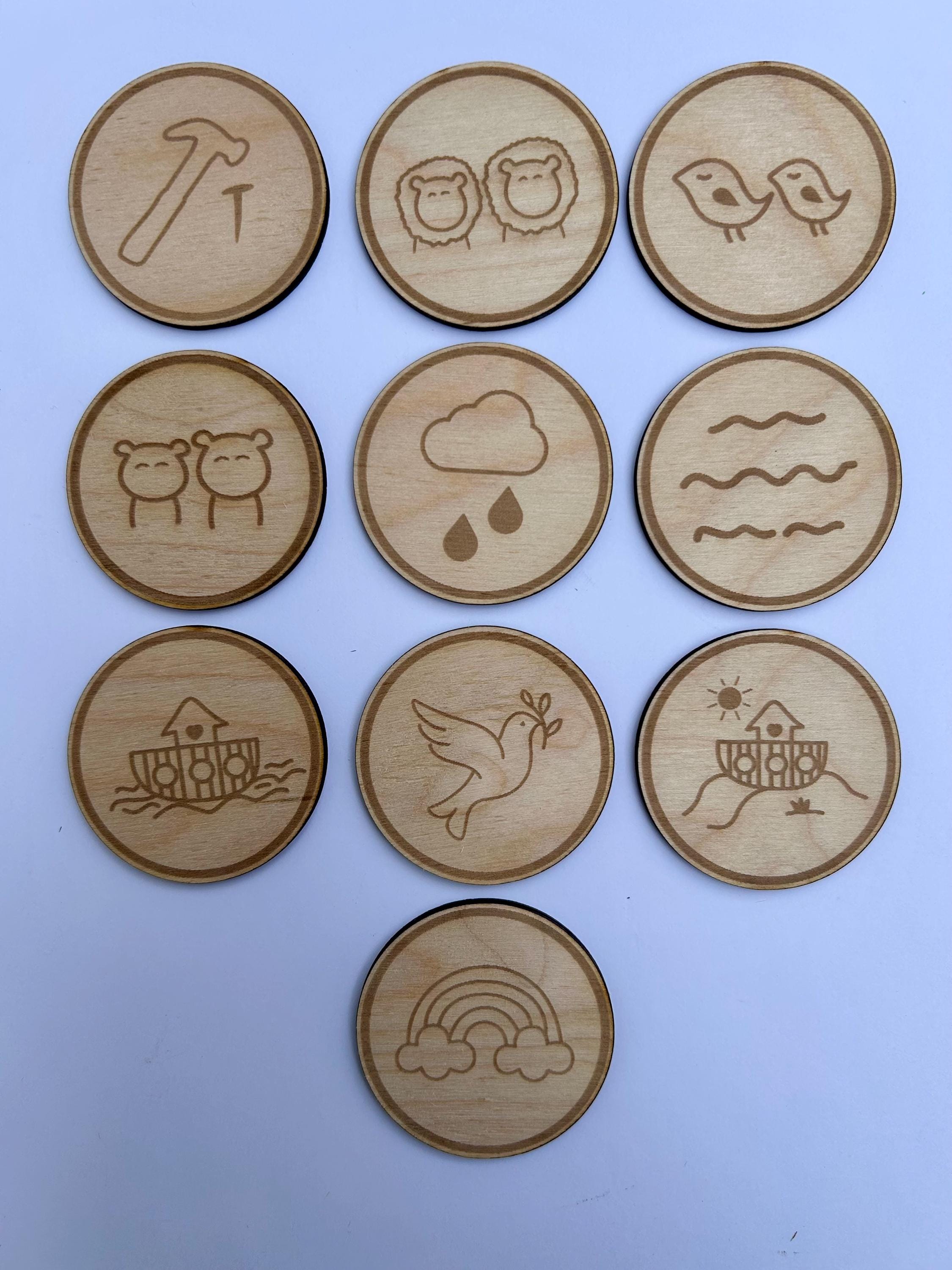 Noah’s Ark Story Tokens for Kids | Christian Homeschool Bible Activity ...