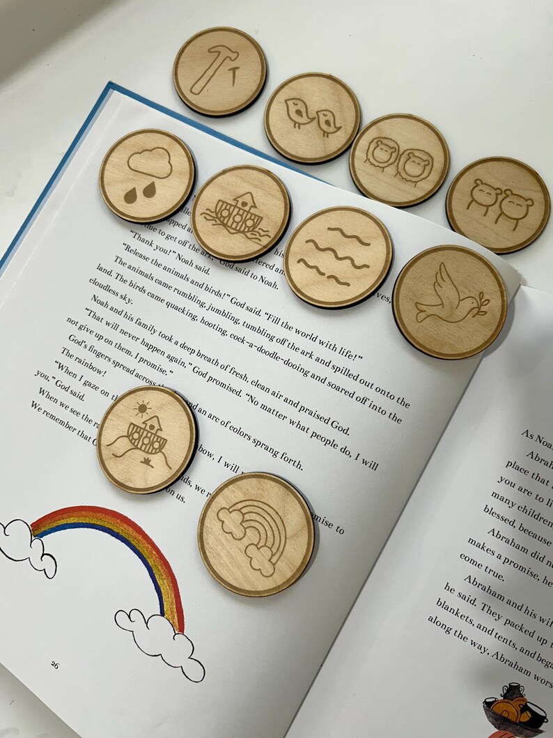 Noah’s Ark Story Tokens for Kids | Christian Homeschool Bible Activity ...