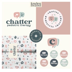 Marca personalizada, Marca personalizada, Kit de logotipos, Kit de logotipos personalizados, Marca lúdica, Marca pediátrica, Diseño de logotipos personalizados, Marca infantil, Paquete de marca