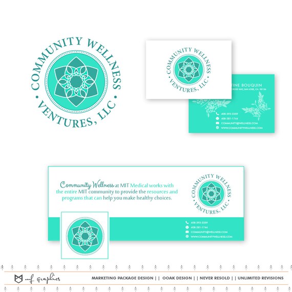 Branding Kit Business Set Custom Logo Ooak Logo Mandala Etsy