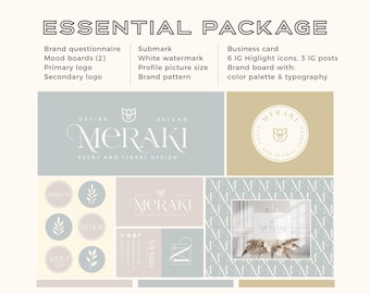 Custom brand package, Branding package, Custom logo Kit, Branding suite, Social media brand, Beauty brand, Monogram Branding, Lawyer logo