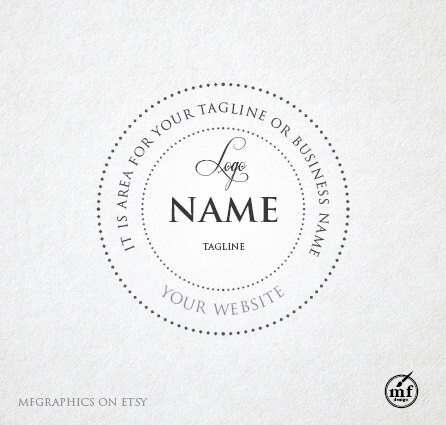 Stamp Logo Circle logo Premade Logo Retro logo Logo | Etsy