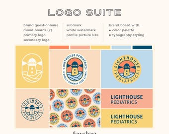 Logo Suite, Kids Logo, Pediatric logo design, Custom logo design, Logo kit, Playful brand, Starter Kit for Business, Mini branding