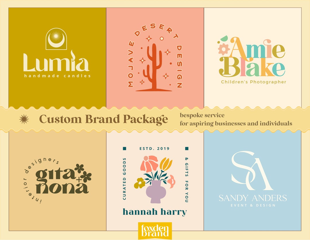 Custom Branding Kit Logo Kit Branding Package Logo Design Etsy