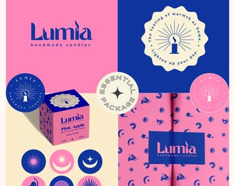 Custom brand kit, Brand design, Brand identity, Color brand, Candle brand, Instagram Template, Business Card Design, Logo kit, Logo Suite
