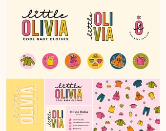 Custom Branding Kit, Children's brand, Custom brand, Logo Kit, Branding design, Colorful brand, Playful brand, Brand pattern, Business Kit