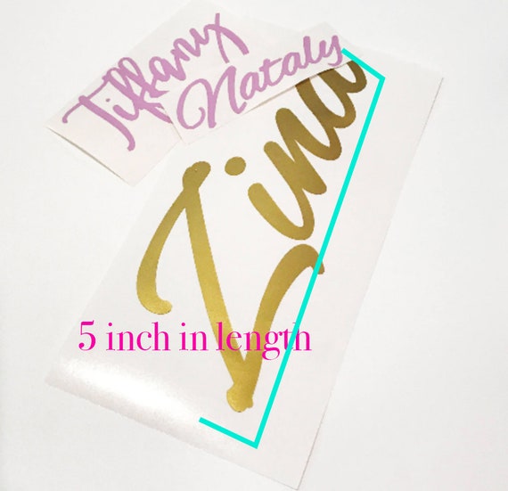 7 In Personalized Name Vinyl Decal Diy Tumbler Cup Decals Laptop Sticker Custom Glass Only