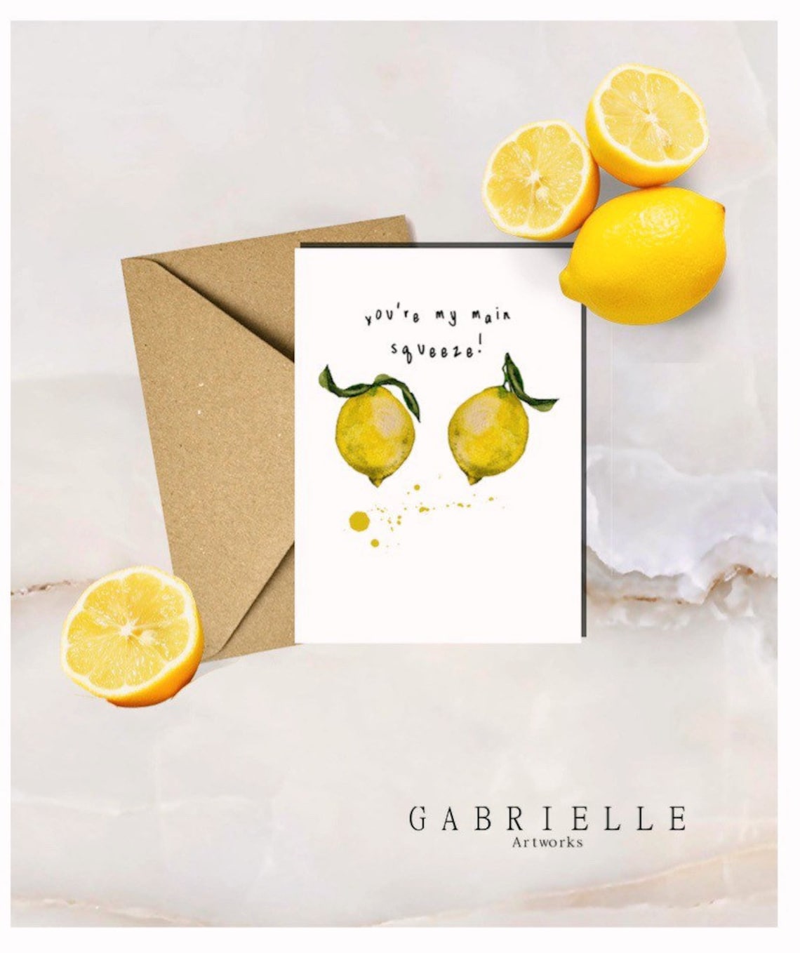 Greeting card lemon card birthday card occasion card | Etsy