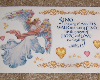 PSX DESIGN Sticker Sheet ~ Christmas Angels Sing (2003)   HTF