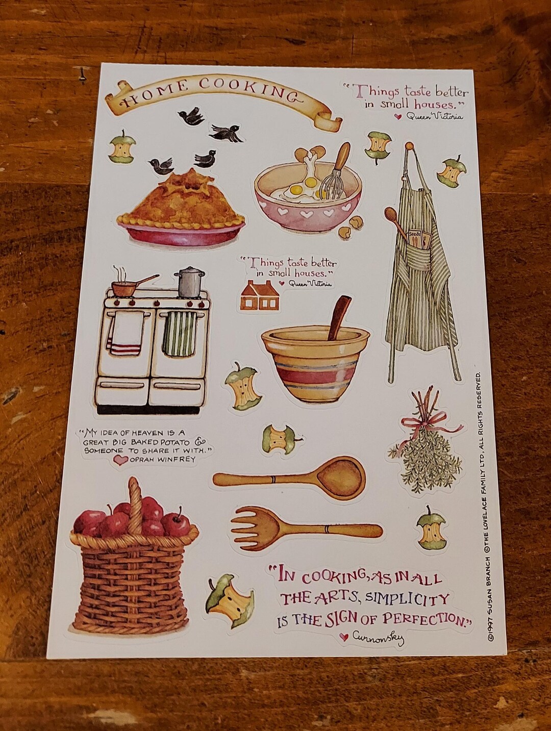 Susan Branch Vintage Lovelace Family LTD Sticker Sheet. Home Cooking ...