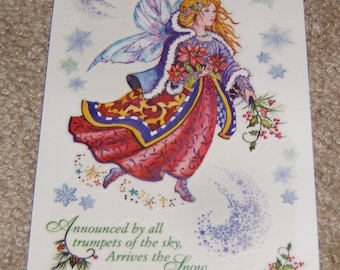 PSX DESIGN Sticker Sheet ~ Winter Fairy.  Very Rare HTF (2002)