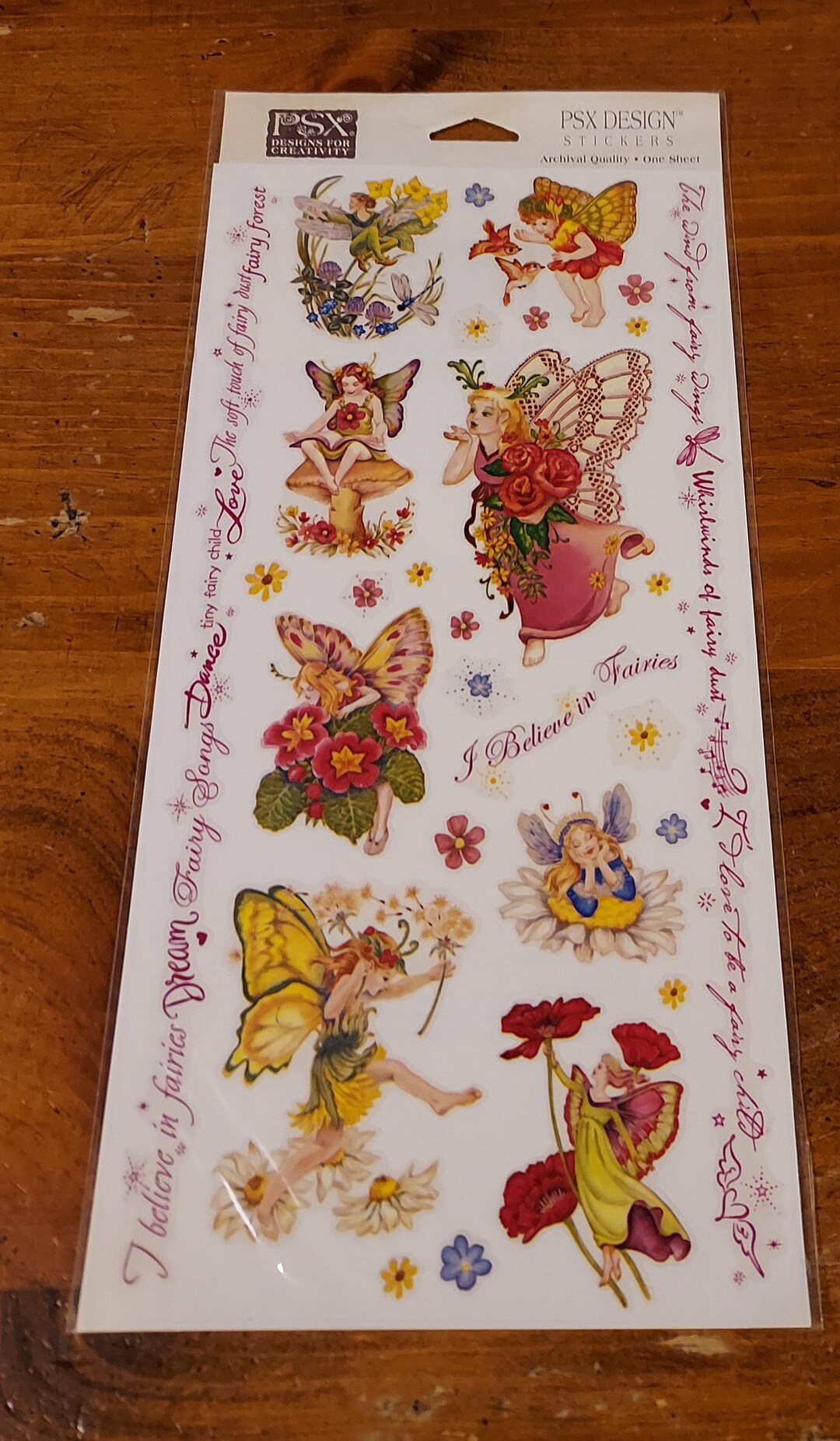 PSX DESIGN Sticker Sheet (12x6) ~ Garden Fairies. Rare HTF (2002) - Etsy