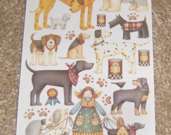 Creative Imaginations Debbie Mumm Sticker Sheet ~  Dogs.   HTF