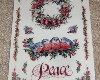 PSX DESIGN Sticker Sheet ~ Christmas Holiday Bird Song.  (2001)