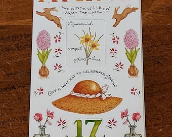 Colorbok Scrapbook Sticker ~ by Susan Branch.  Months of the Year....March