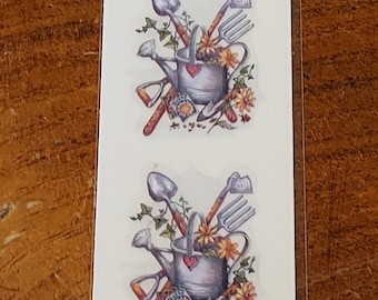 PSX DESIGN Package Sticker Sheets 2x8 inches ~ Garden Tools  (2001)     HTF
