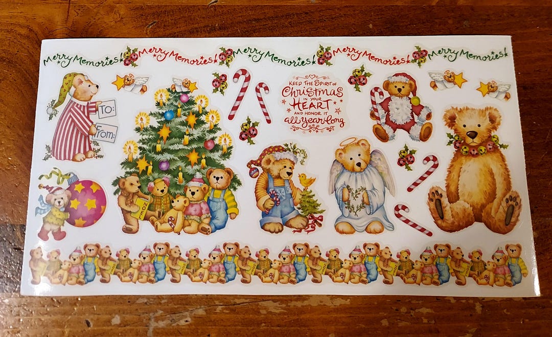 PSX DESIGN 12x6 Sticker Sheet ~christmas Bears & Borders. Very RHTF ...