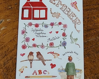 Colorbok Scrapbook Sticker ~ by Susan Branch.  Months of the Year....September.