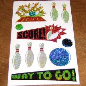 Mrs. Grossman Sparkle Sticker Sheet ~ Bowling.