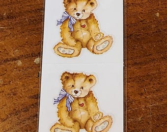 PSX DESIGN Package Sticker Sheets 2x8 inches ~ Teddy Bear (2002)     HTF