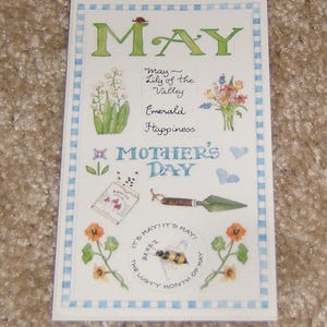 Colorbok Scrapbook Sticker ~ by Susan Branch. Months of the Year....may