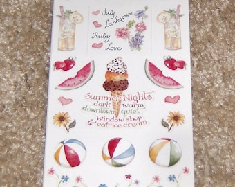 Colorbok Scrapbook Sticker ~ by Susan Branch ......Months of Year/July